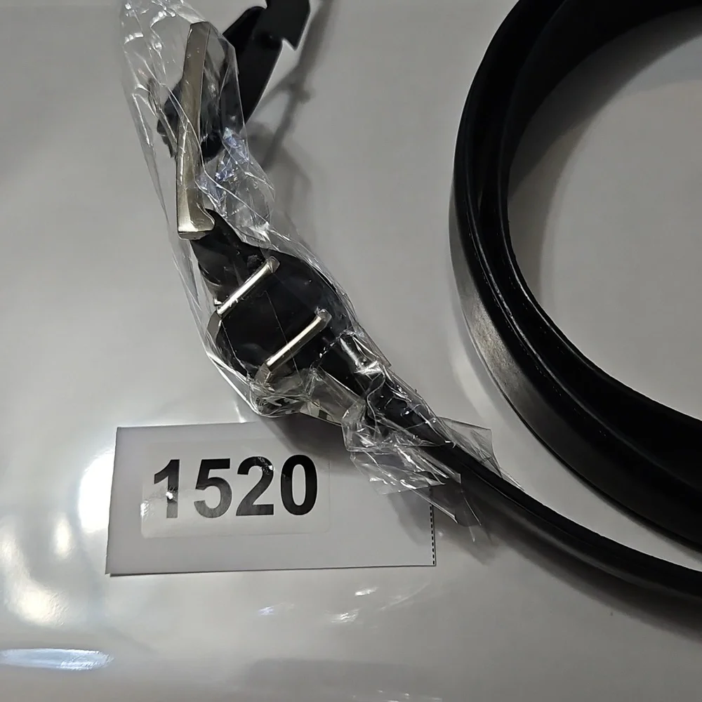 Men's Matte Black Wide Leather Belt Size M 36 - Picture 9 of 9